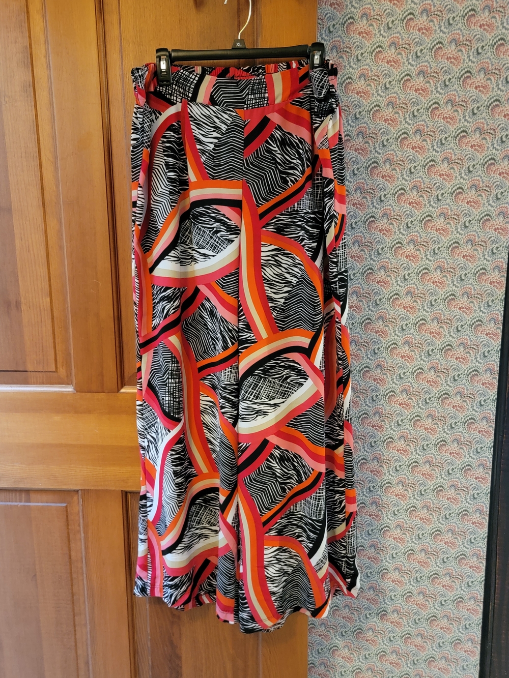 Cato Plus Size 18/20W Abstract Geometric Wide Leg Palazzo Pants Elastic Waist
